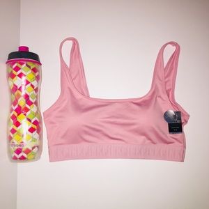 Medium pink Victoria’s Secret sports bra.